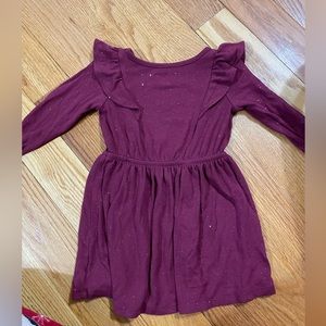 Toddler Girls Maroon Dress
